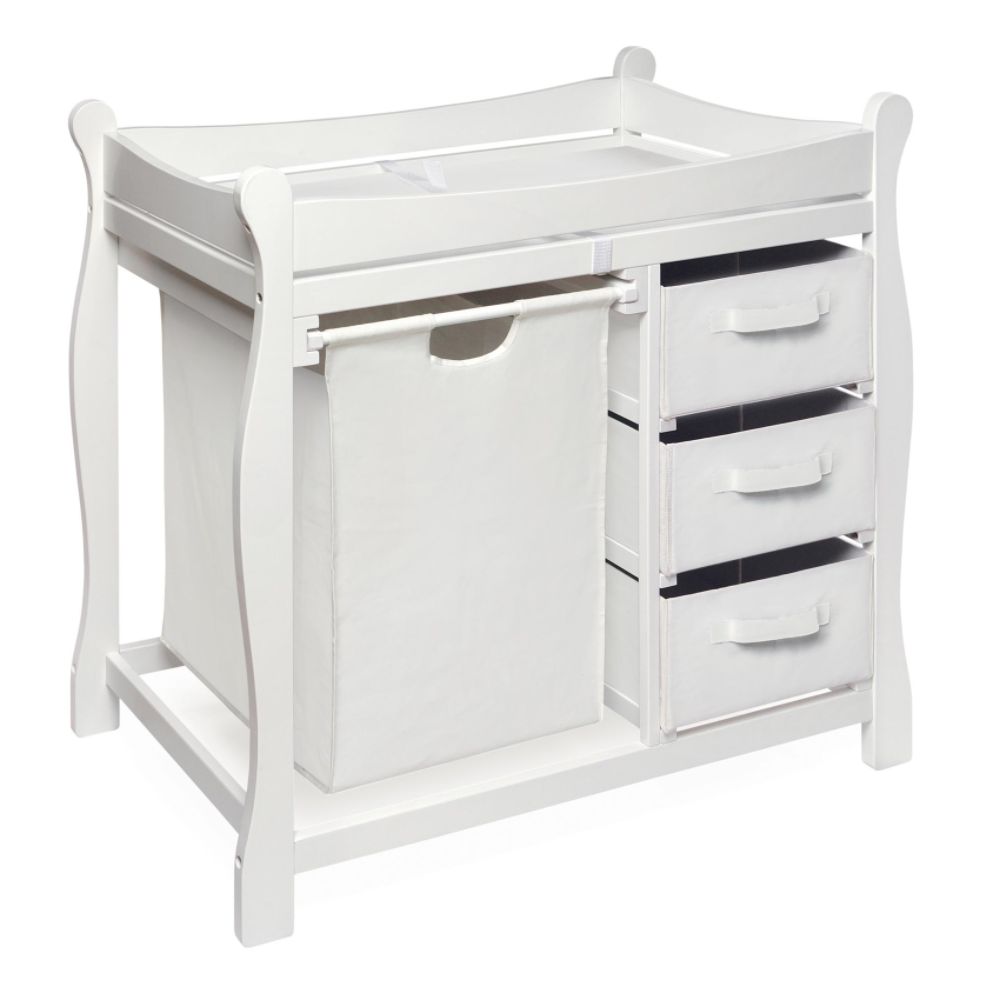 Badger Basket White Baby Changing Table with Hamper and 3 Baskets at Kmart.com