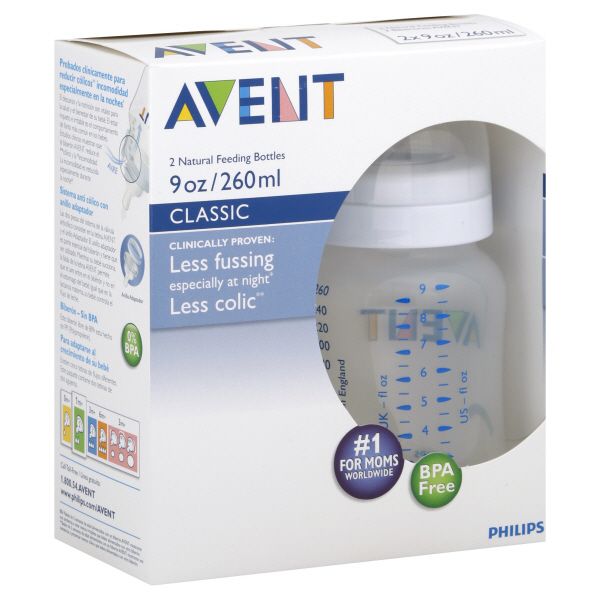 Avent Bottles, Feeding, Classic, 1M+, 2 bottles at Sears.com