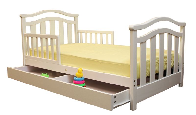 Dream on Me “Elora” Toddler Bed with Storage Drawer, White at Sears.com