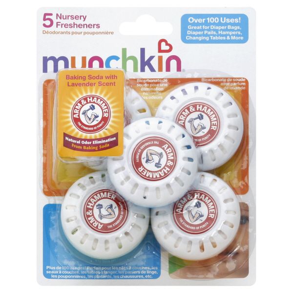 Munchkin Nursery Fresheners, Baking Soda with Lavender Scent, 5 fresheners