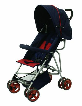 Dream On Me Large Canopy Single Baby Stroller, Red