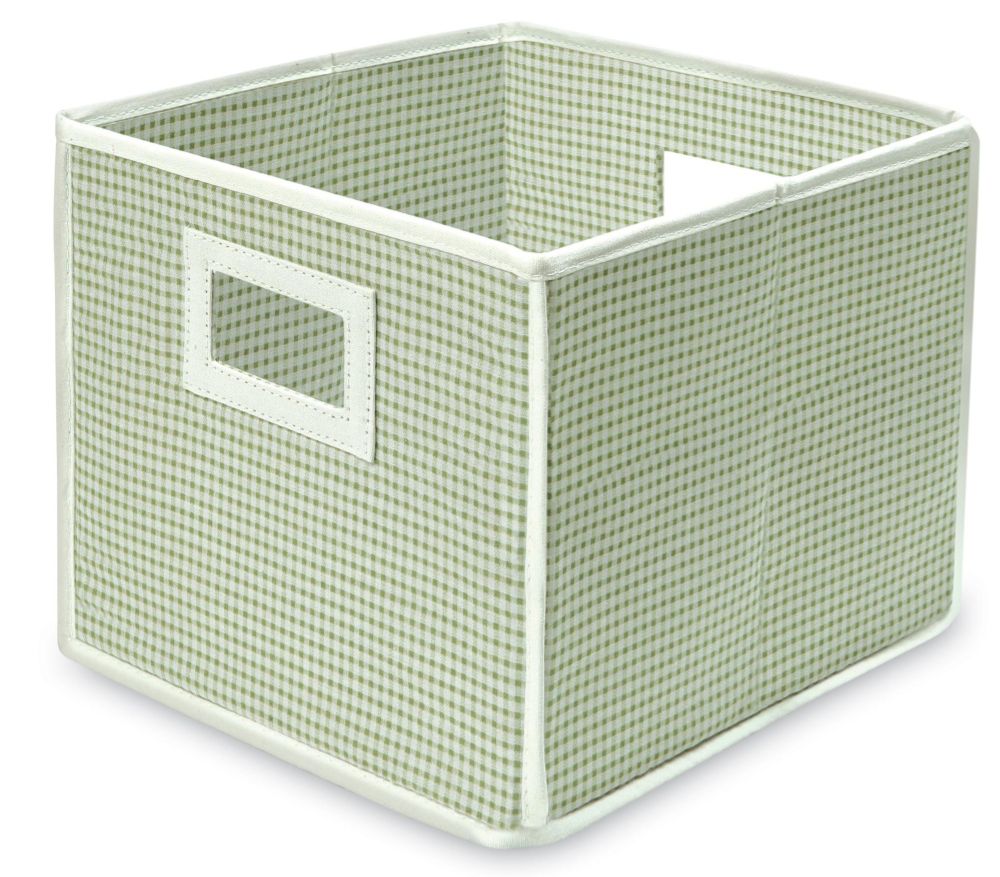 Badger Basket Sage Gingham Folding Storage Cube at Sears.com