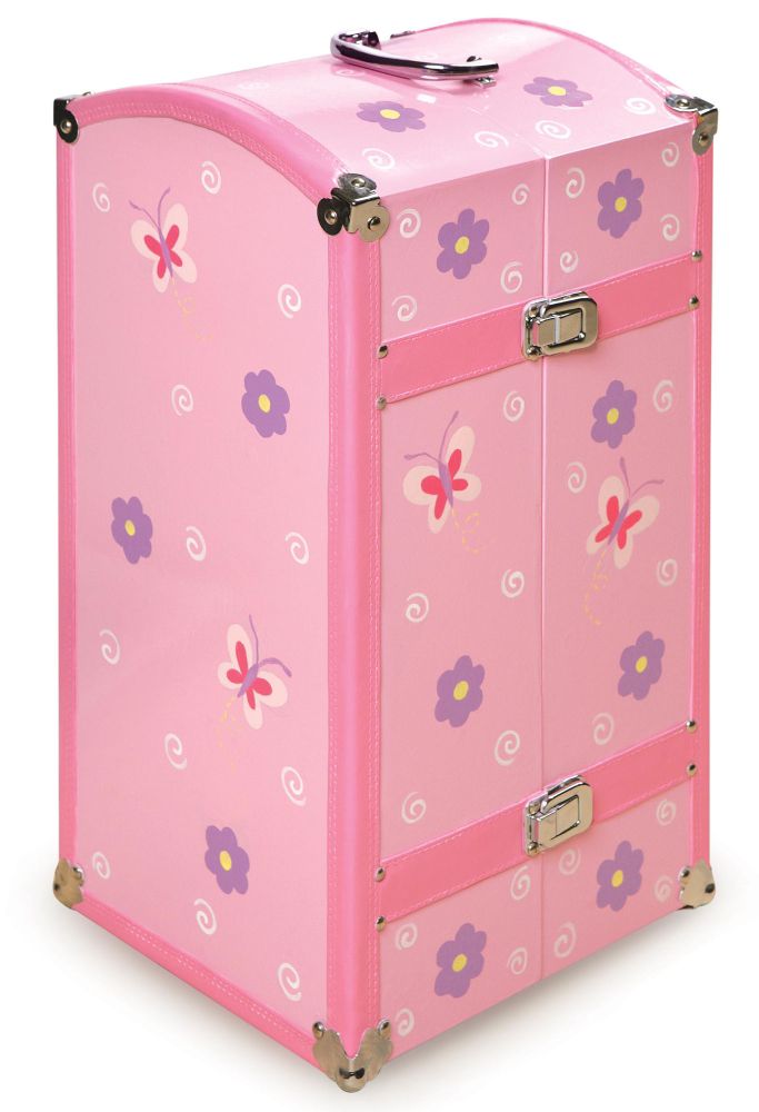 Badger Toy Blossoms and Butterflies Doll Storage Trunk