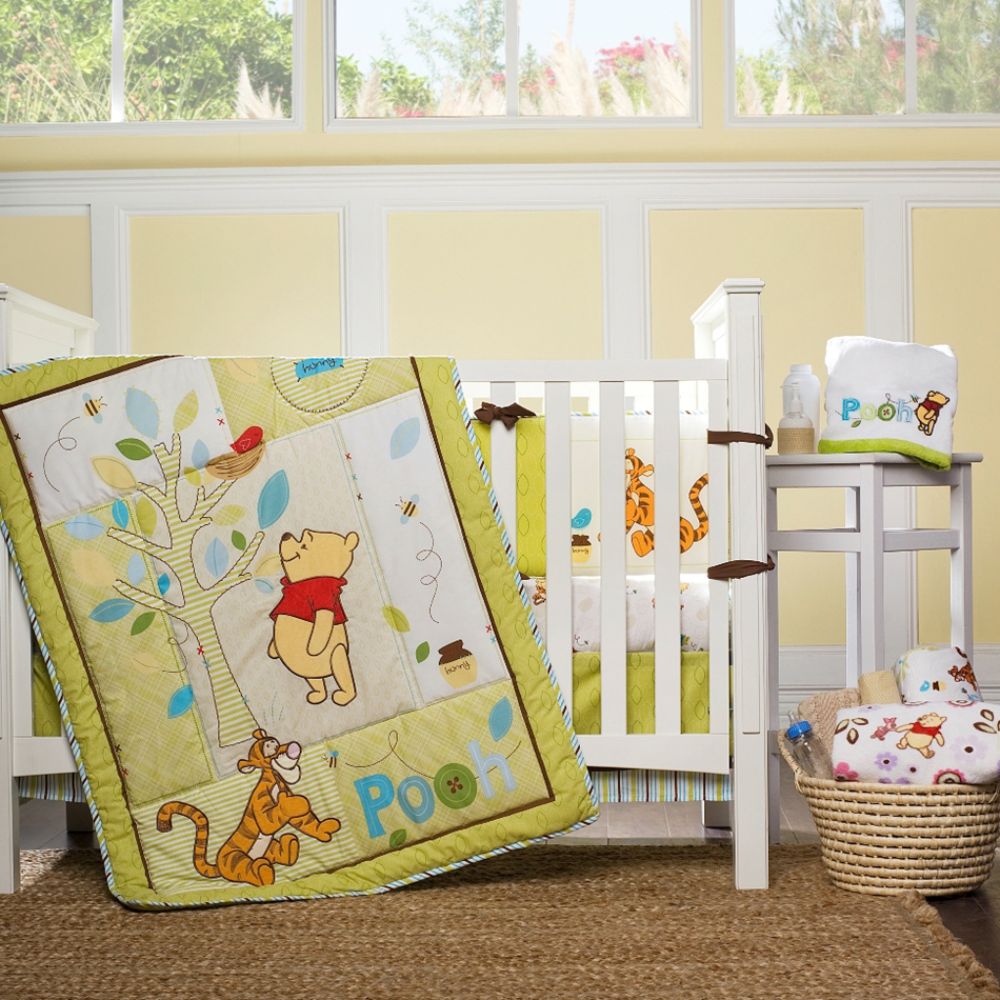 Disney Winnie The Pooh Retro 4 Piece Crib Set