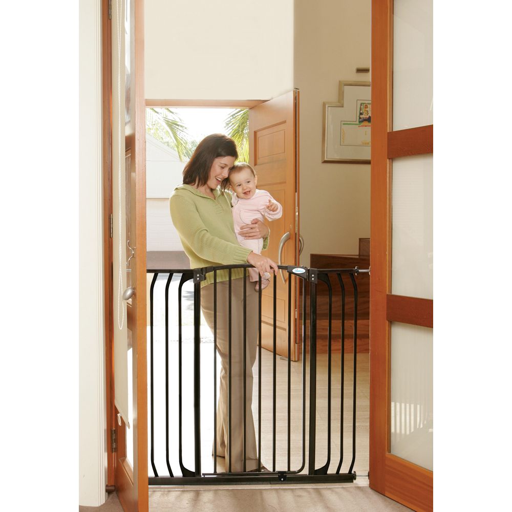 Extra Tall Hallway Gate with Extensions/Black