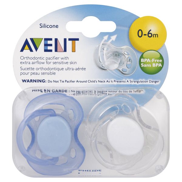 Avent Pacifiers, Orthodontic, Silicone, 0-6 M, 2 pacifiers at Sears.com