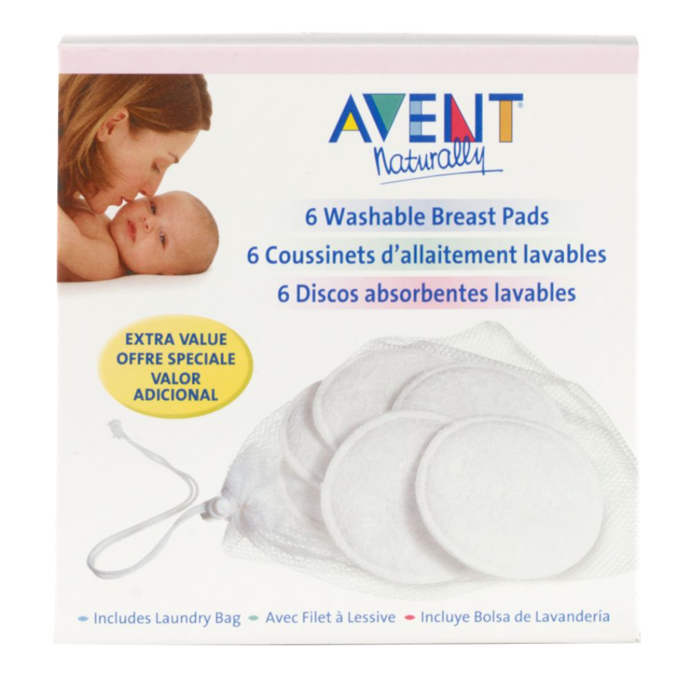 Avent Washable Breast Pads - Six Pack