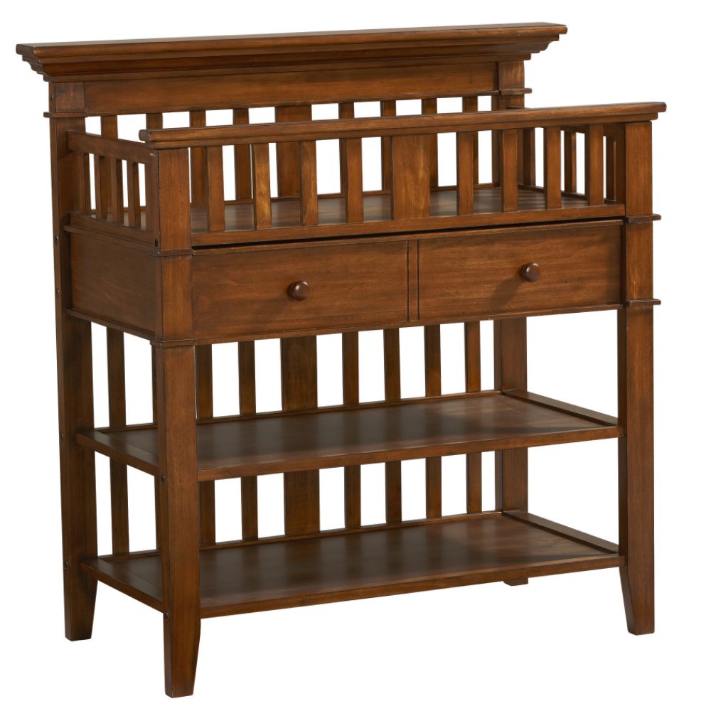 BassettBaby American Home Changing Table, Dark Carolina Pine