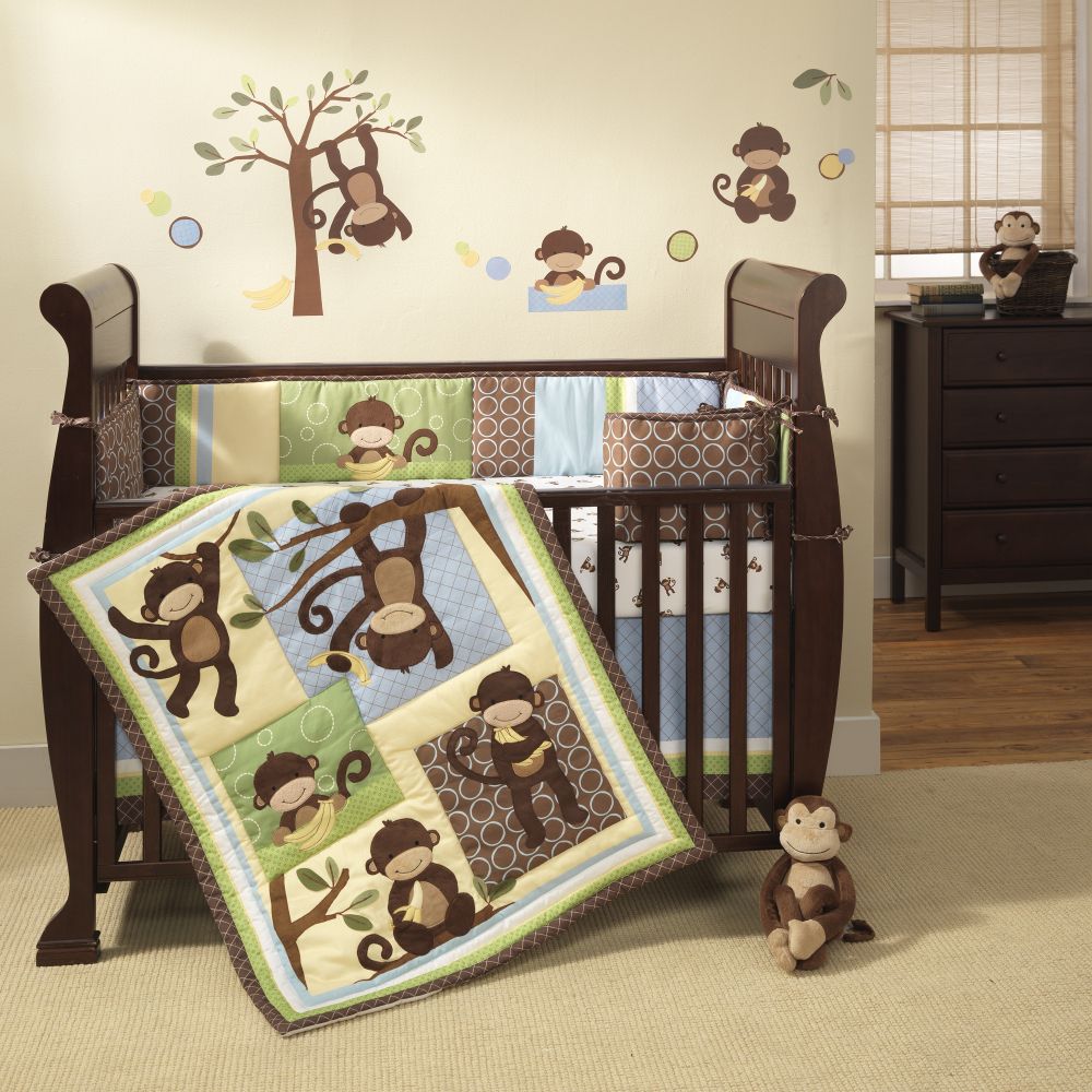 Bassinet Bedding Walmart on Lambs   Ivy 4 Pc M Is For Monkey Crib Bedding Set By