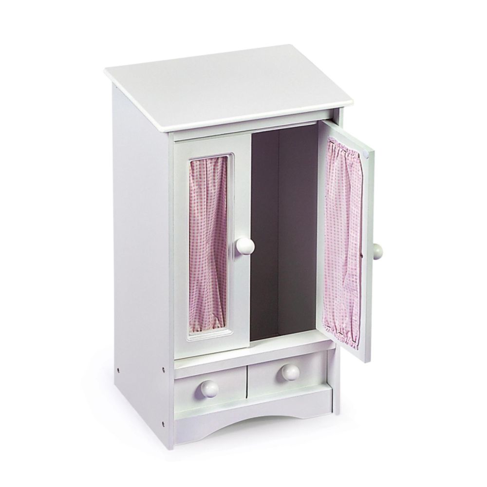 Badger Basket Doll Armoire with Three Hangers Children's Toys