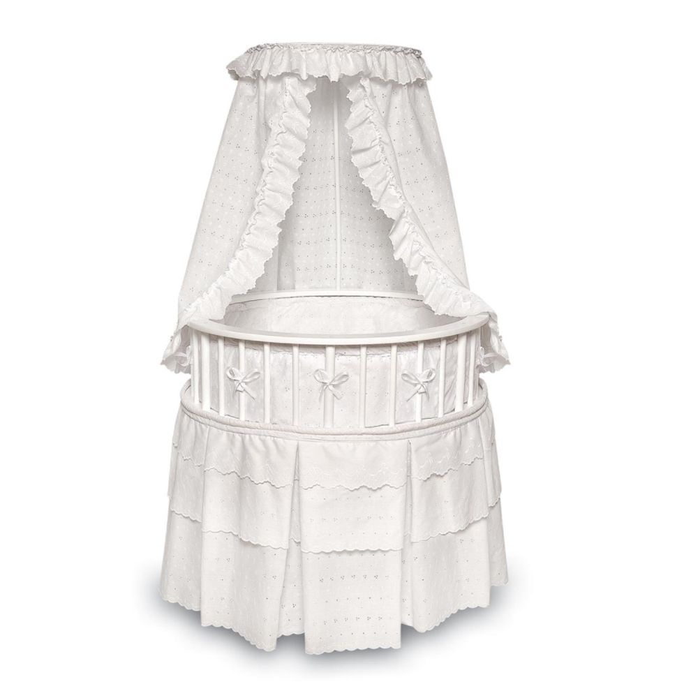 Badger Basket White Elegance Round Bassinet - White Bedding at Sears.com