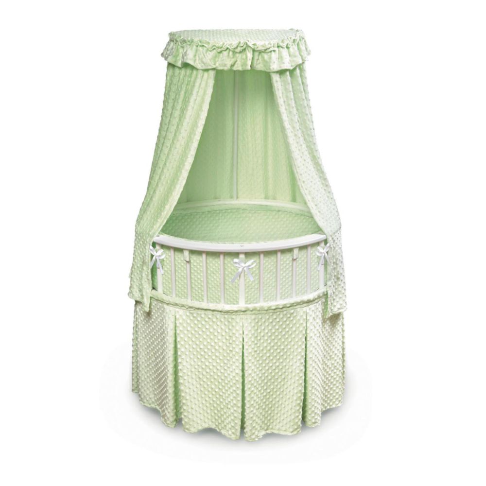 Badger Basket White Elite Oval Bassinet - Sage Dots Bedding at Kmart.com