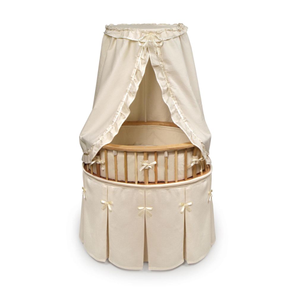Badger Basket Natural Elite Oval Bassinet - Ecru Waffle Bedding at Sears.com