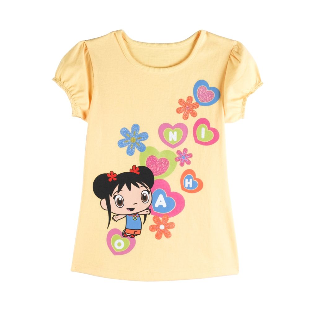 Nickelodeon Girl's Ni Hao Hearts Graphic Tee