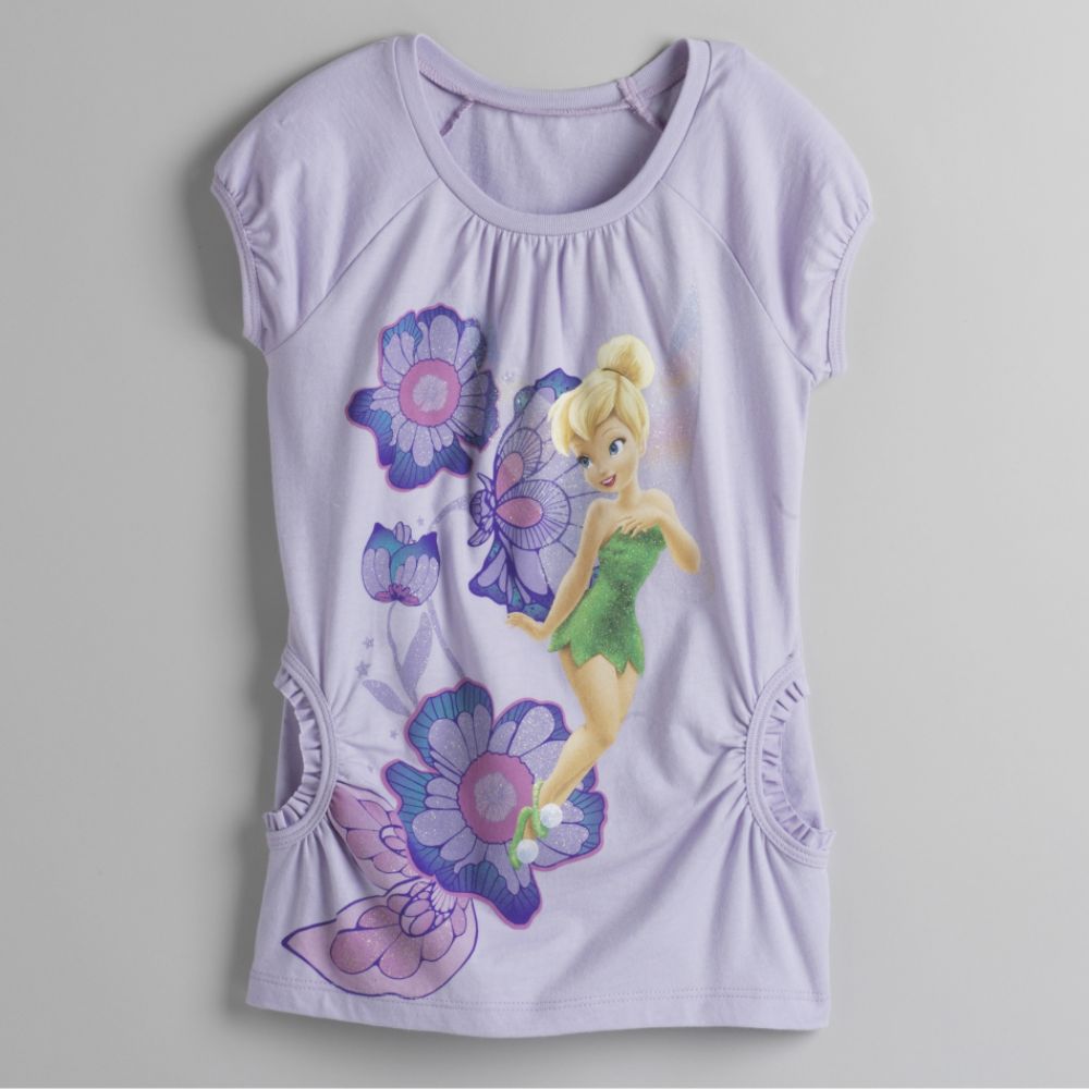 Disney Tinkerbell Girl's Floral Tee