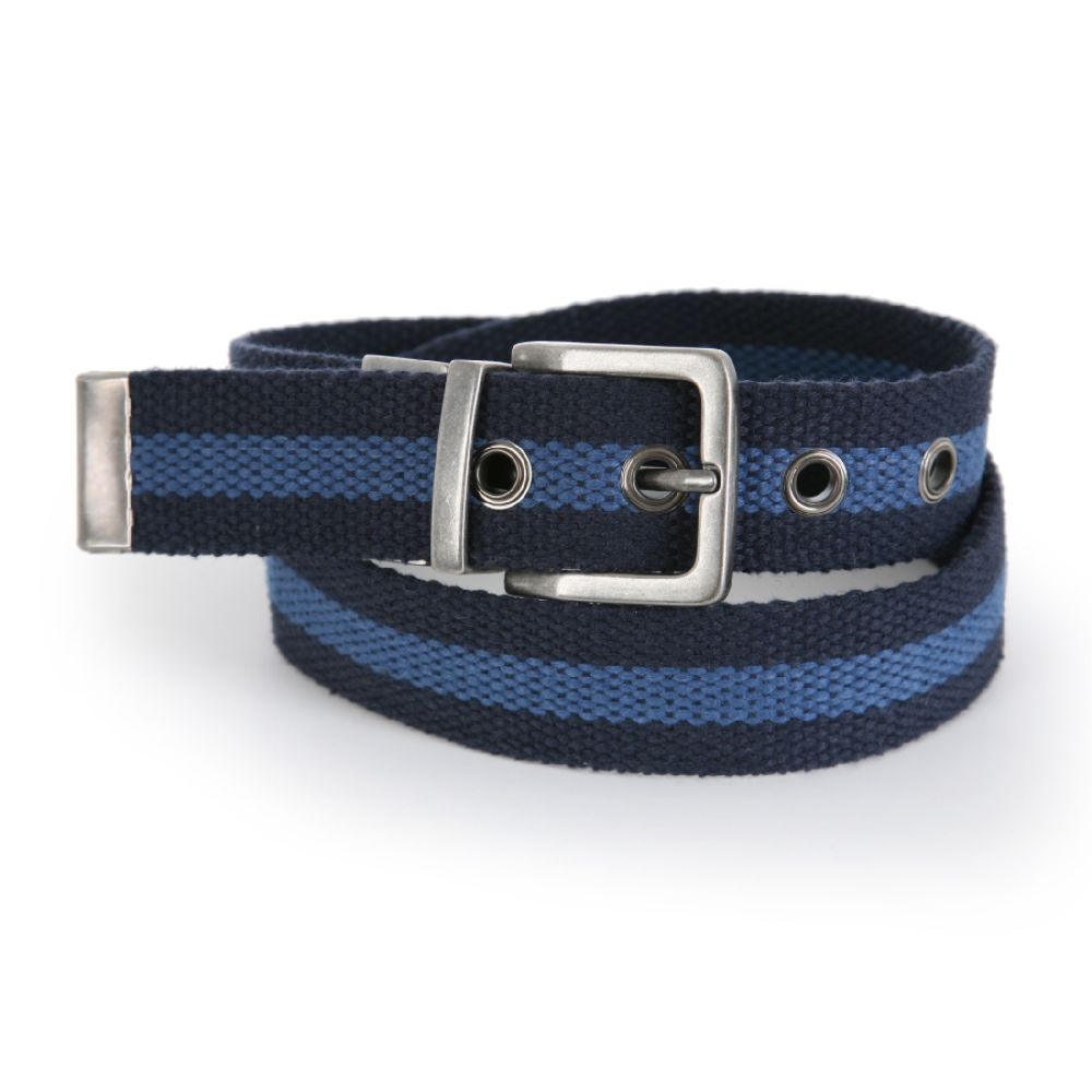 Boy's Navy Cotton Web With Grommets Belt