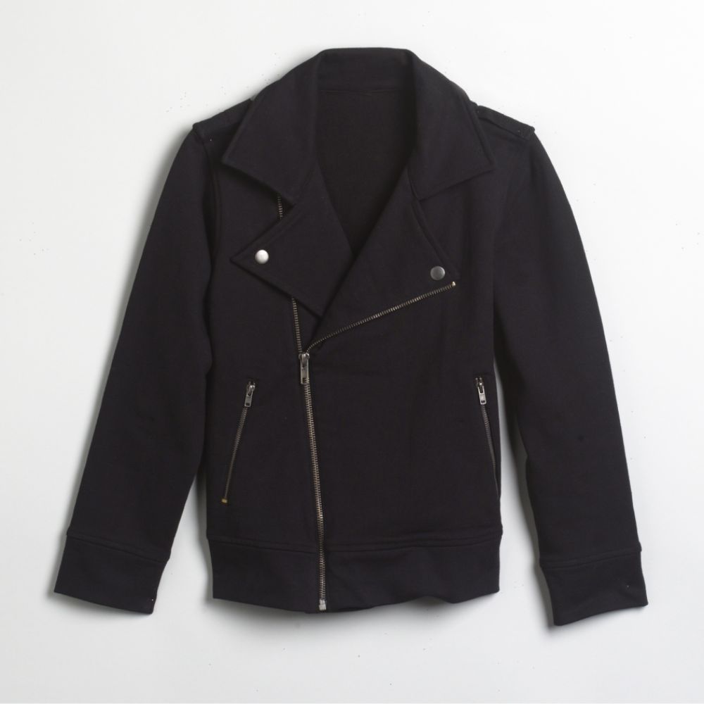 Bongo Girl's Solid Knit Motorcycle Fashion Jacket