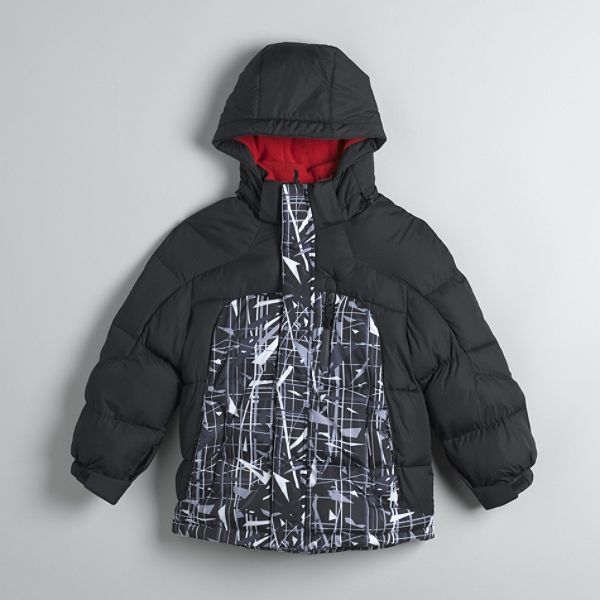 Athletech Boys Delta Puffy Hooded Jacket