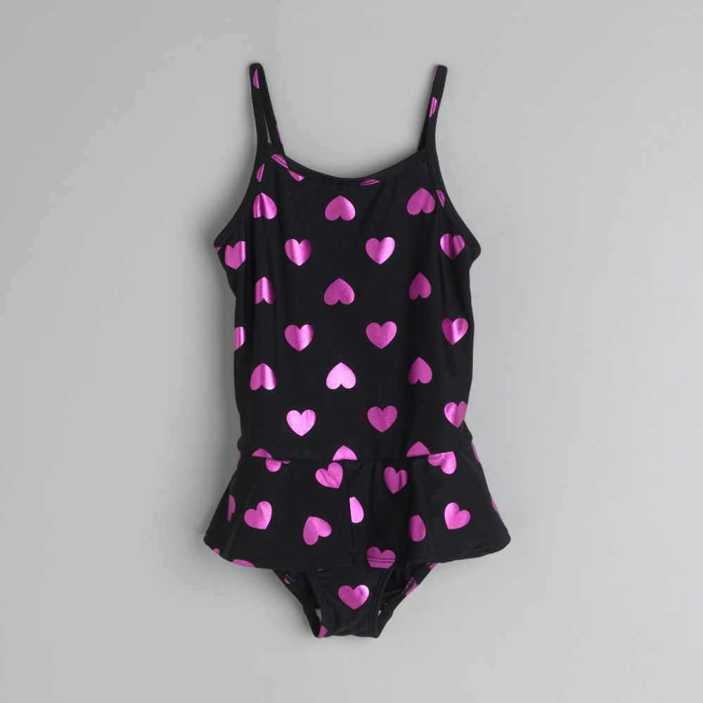 Joe Boxer Girl's Glitter Heart Print Skirt Swimsuit at Kmart.com
