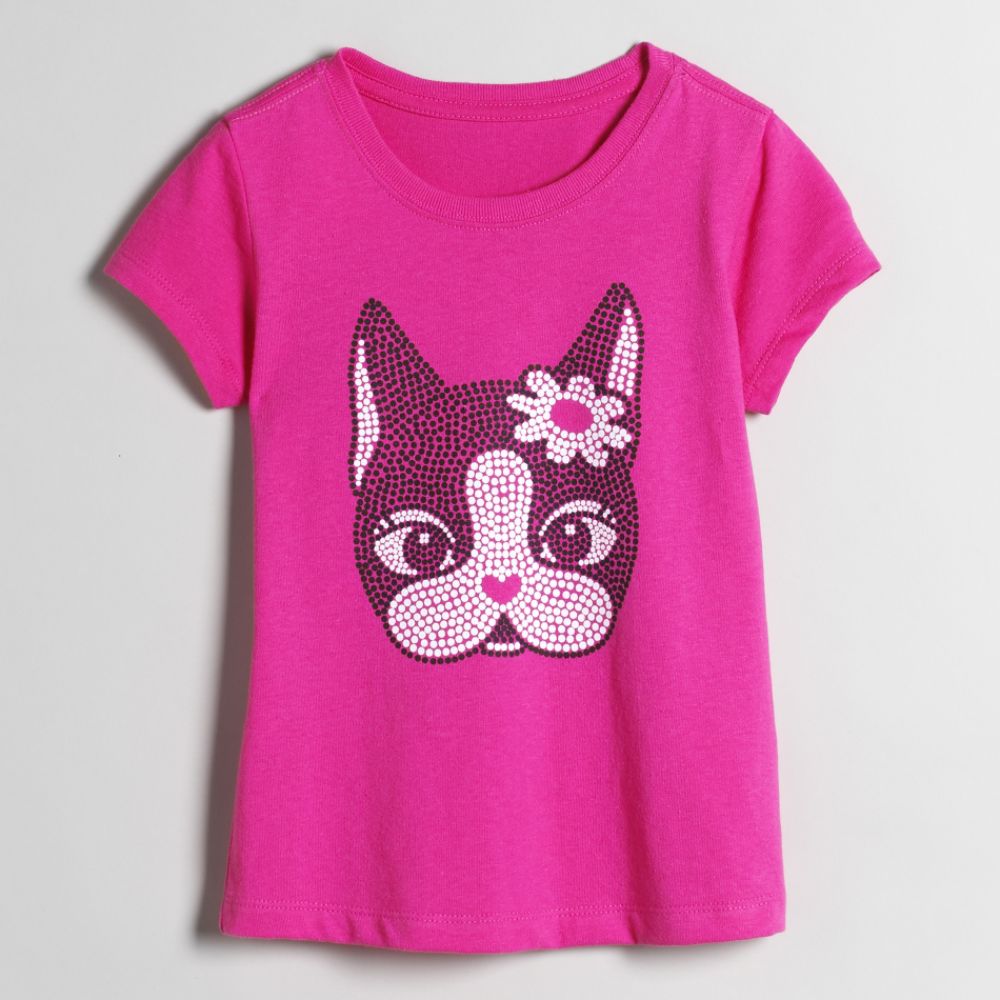 Rebecca Bonbon Girls' Dot Print Graphic Tee