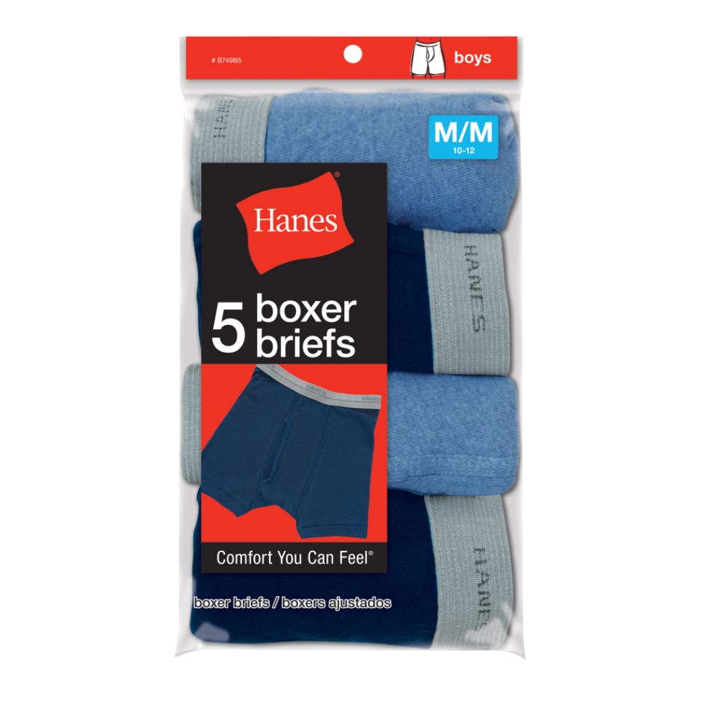 Hanes Boy's 5 Pack Blues Boxer Briefs Colors May Vary at Kmart.com
