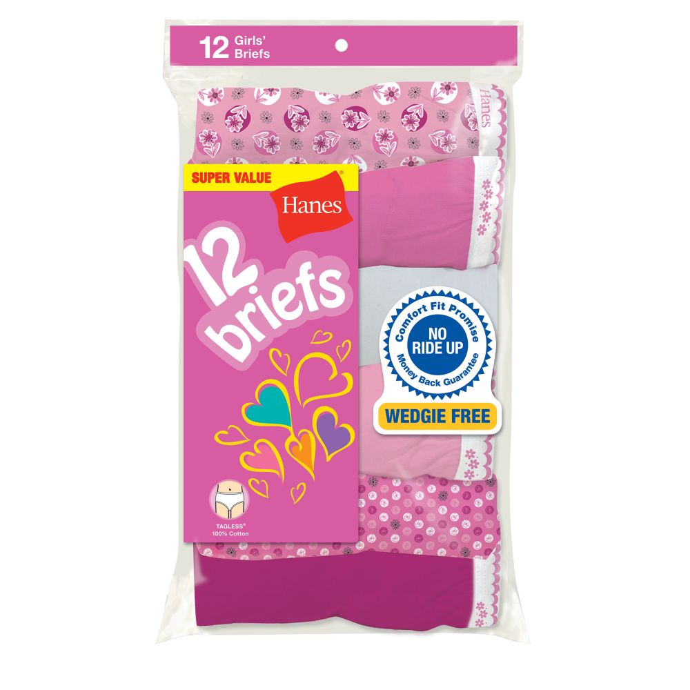 Hanes Girl's Panty Brief 12 Pack at Kmart.com