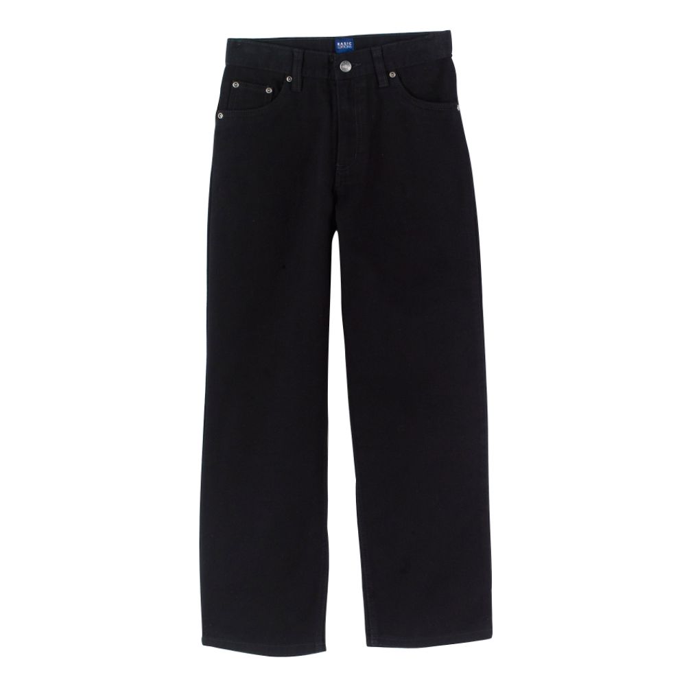 Basic Editions Boy's 5 Pocket Black Jeans