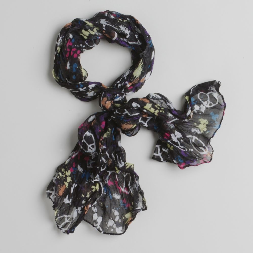 Route 66 Girl's Paint Splatter Peace Scarf