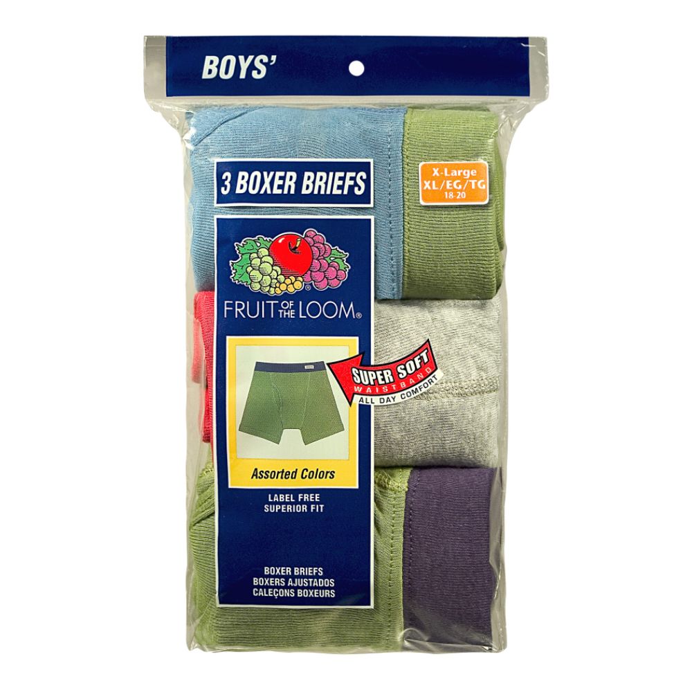 Fruit of the Loom Boy's Covered Elastic Waistband Boxer Brief Small at Kmart.com