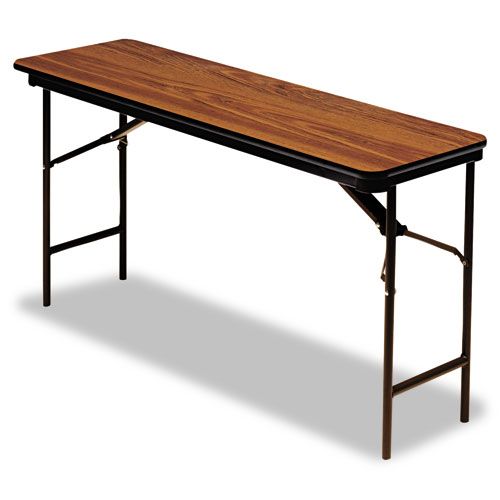 Iceberg Premium Wood Laminate Folding Table, 18 x 60, Oak at Kmart.com