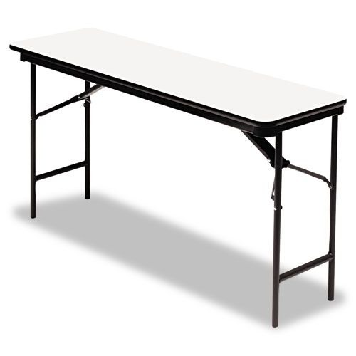 Iceberg Premium Wood Laminate Folding Table 18 x 72 Gray