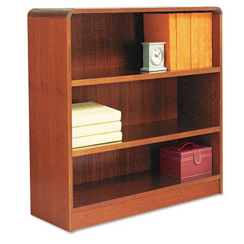 Alera Radius Corner Bookcase With Finished Back
