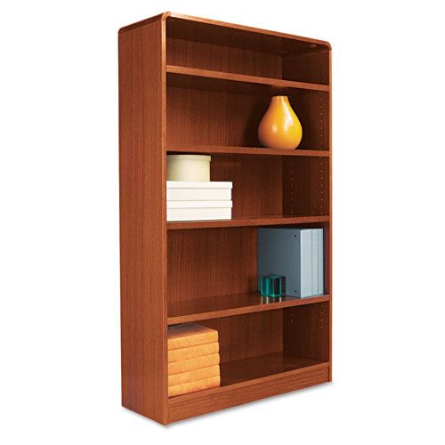 Alera Radius Corner Bookcase With Finished Back