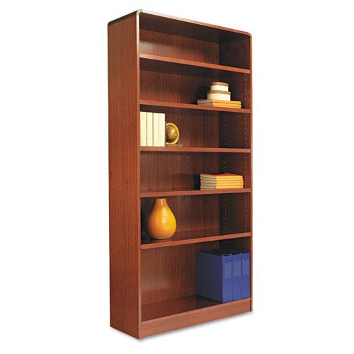 Alera Radius Corner Bookcase With Finished Back