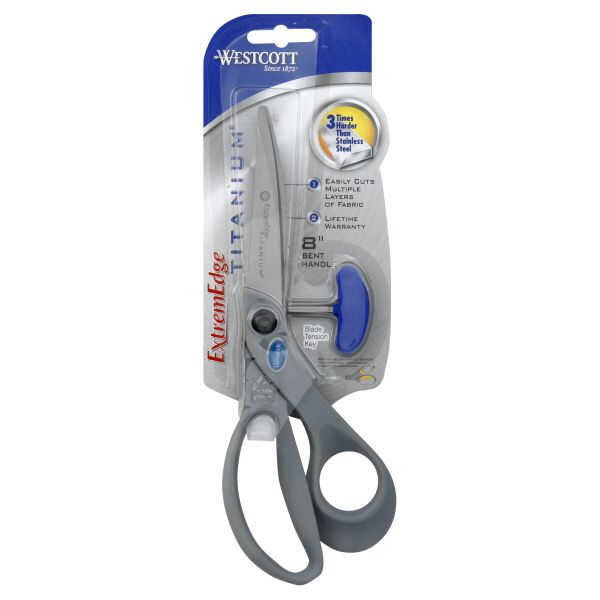 Westcott ExtremeEdge Titanium Scissors 8 Inch Bent Handle 1 pair