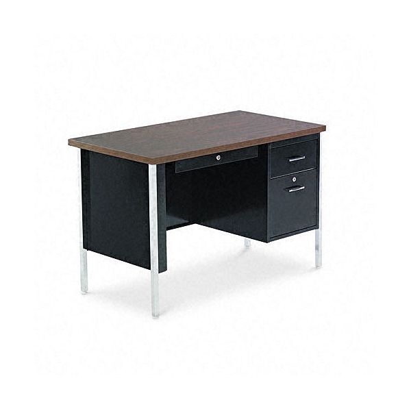 Alera Single Pedestal Steel Desk ALESD214824BW