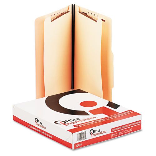 Office Impressions Six-Section Economy Manila Folders