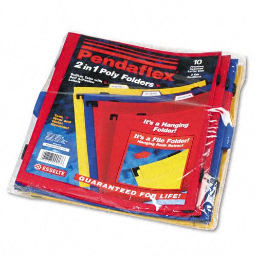 Pendaflex 2-in-1 Colored Poly Folders with Built-in Tabs at Kmart.com