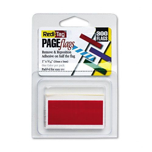 Redi Tag RemovableReusable Page Flags Red 300 per Pack