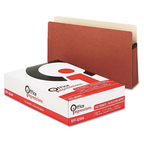 Office Impressions Redrope Expanding File Pockets