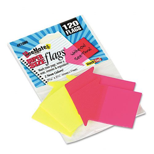 Redi Tag SeeNotes Super Size Transparent Film Arrow Flags