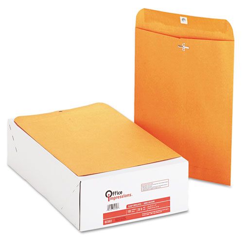 Office Impressions Brown Kraft Clasp Envelopes, 9x12, 28lb, 100/bx at Sears.com