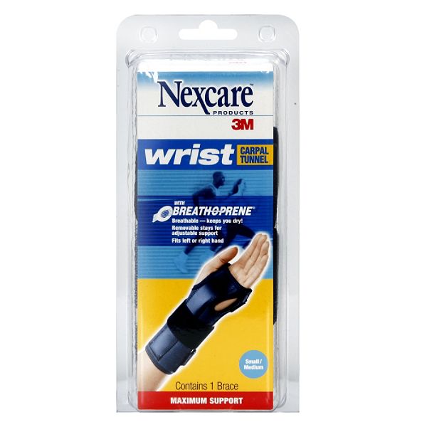 3m Nexcare Nexcare Wrist Brace, Carpal Tunnel, Maximum Support, MMMWR33SM