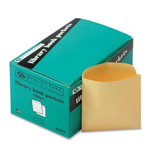 Quality Park Library Book Card Pockets with Ungummed Backs