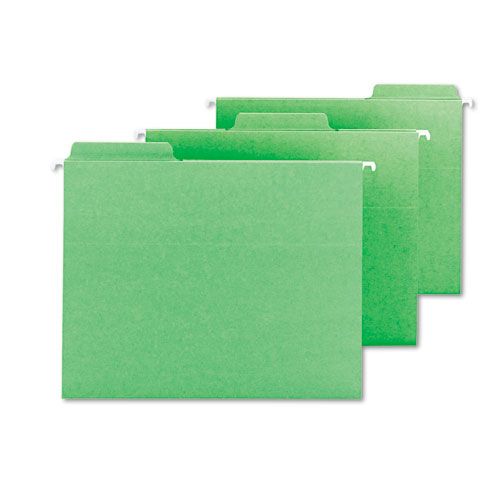 Smead FasTab Hanging File Folders Letter Green 18Box