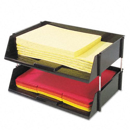 deflect o Industrial Stacking Tray Set 2 Tier Plastic