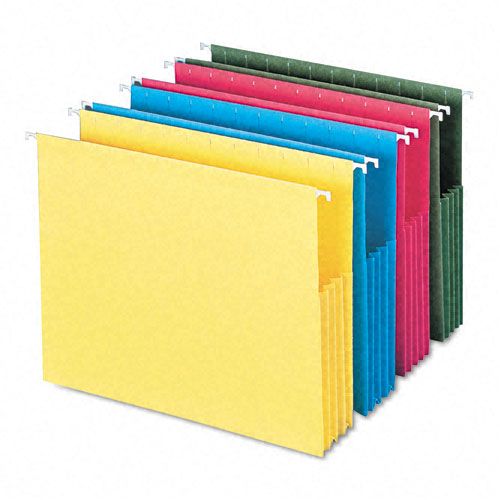 Smead Four Pack Assorted Color Hanging File Pockets