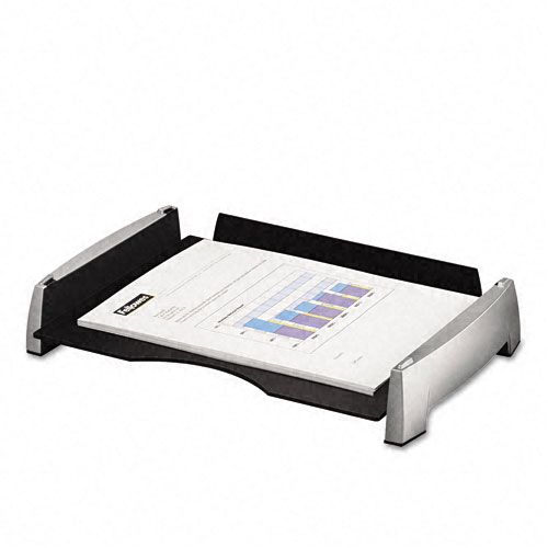 Fellowes Side Load Letter Desk Tray Plastic BlackSilver