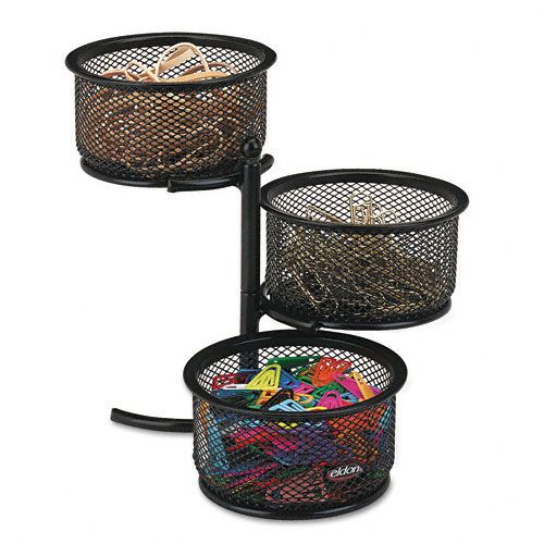 Rolodex Wire Mesh Three Tier Swivel Tower