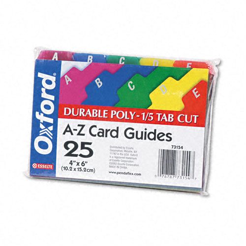 Oxford Durable Poly A Z Card Guides